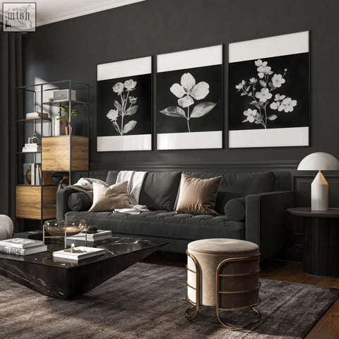 Black marble coffee table with glossy finish and geometric design perfect for living room french country decor