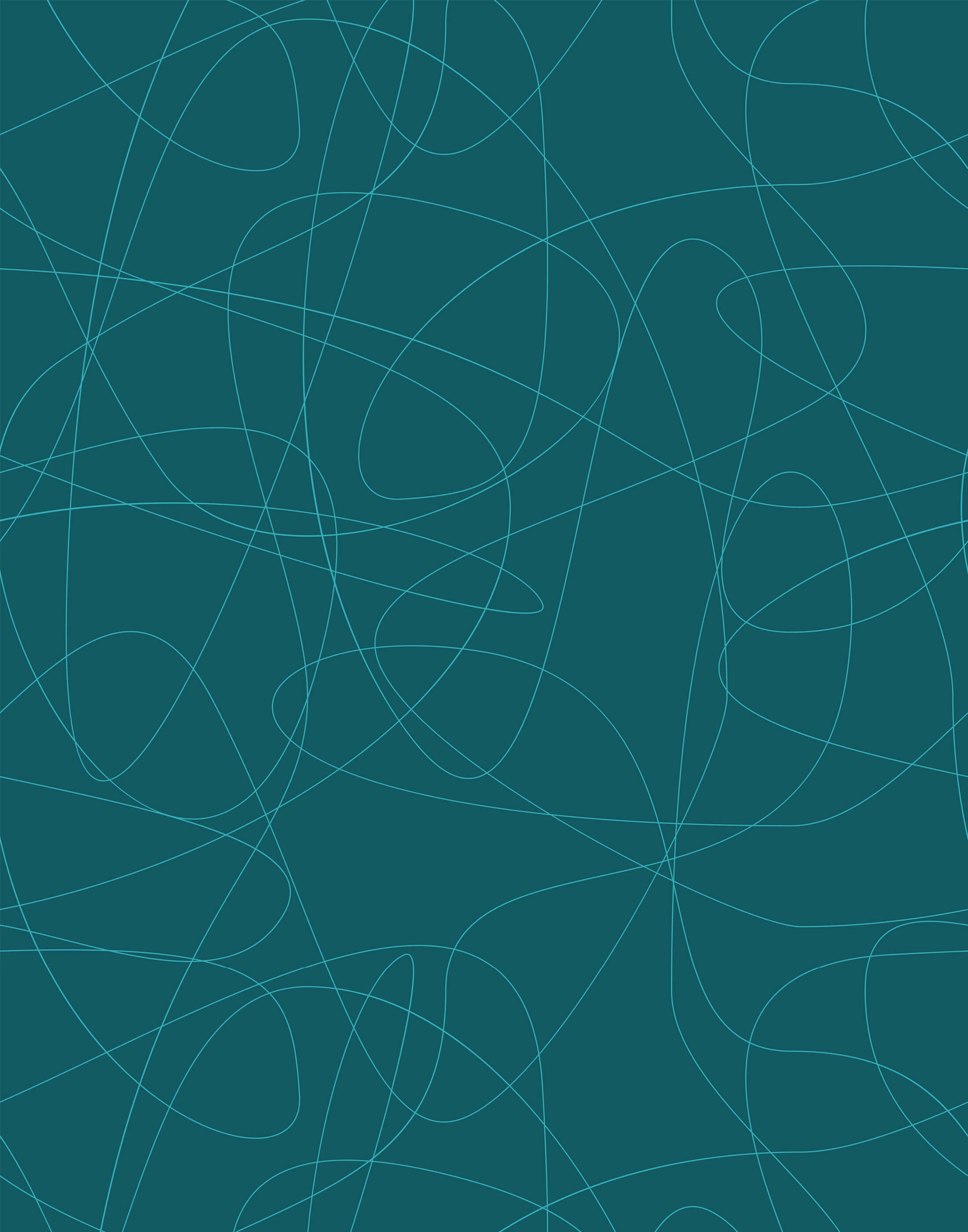 Teal wander product with a pattern of thin light blue abstract lines on a smooth background