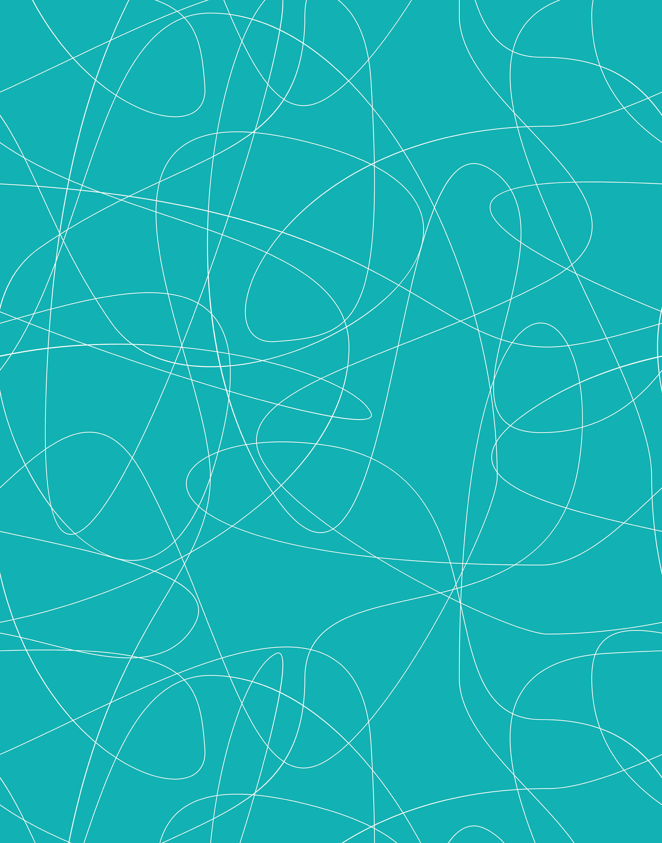 Teal wander notebook with white abstract line art on the cover for creative journaling and sketching
