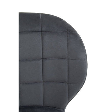 Warton Grey Velvet Dining Chair