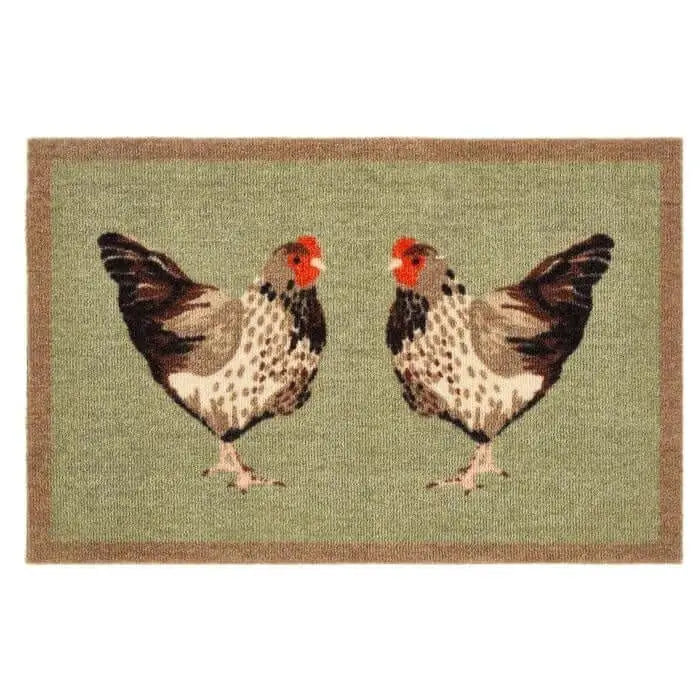 Washable Animal and Flower Themed Mats - My Chickens / 50X75 cm - Doormat