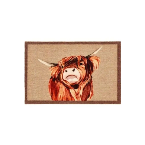 Washable Animal and Flower Themed Mats - My Highland Cow / 50X75 cm - Doormat
