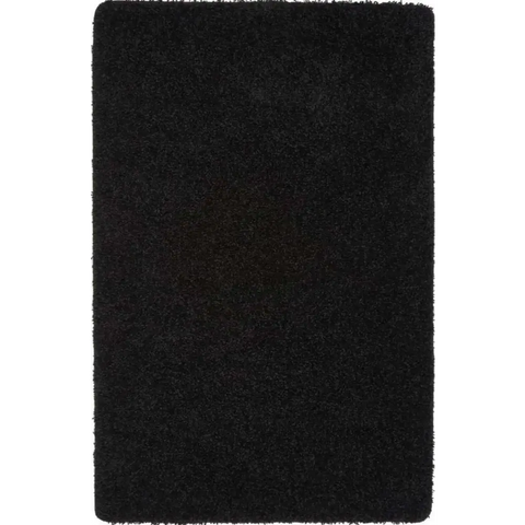 Washable Black Shaggy Rug - 60X100 cm - Rugs