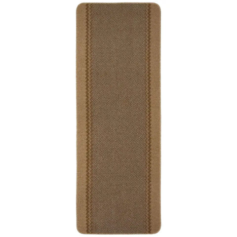 Washable Bordered Beige Rug | 116B - 67X180 cm - Rugs