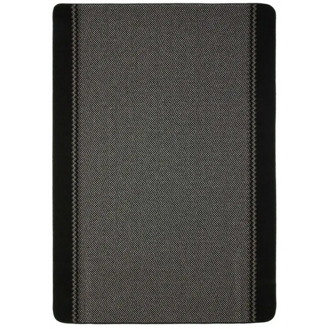 Washable Bordered Black Rug | 116Bl - 133X190 cm - Rugs