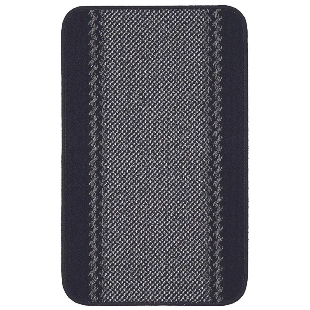 Washable Bordered Black Rug | 116Bl - 50X80 cm - Rugs