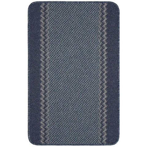 Washable Bordered Blue Rug | 116Blu - 50X80 cm - Rugs