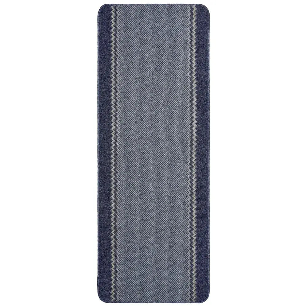 Washable Bordered Blue Rug | 116Blu - 67X180 cm - Rugs