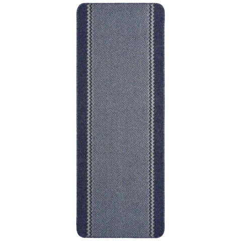 Washable Bordered Blue Rug | 116Blu - 67X180 cm - Rugs