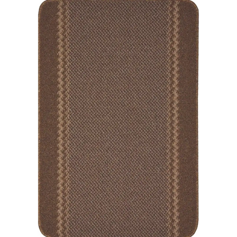 Washable Bordered Brown Rug | 116Br - 50X80 cm - Rugs