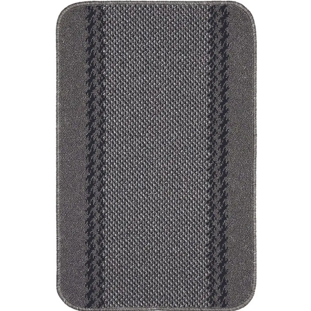 Washable Bordered Dark Grey Rug | 116D - 50X80 cm - Rugs
