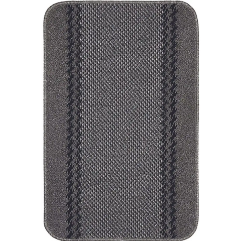 Washable Bordered Dark Grey Rug | 116D - 50X80 cm - Rugs