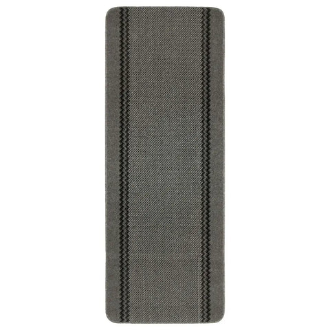 Washable Bordered Dark Grey Rug | 116D - 67X180 cm - Rugs