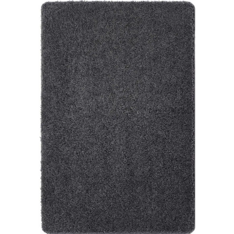 Washable Charcoal Shaggy Rug - 60X100 cm - Rugs