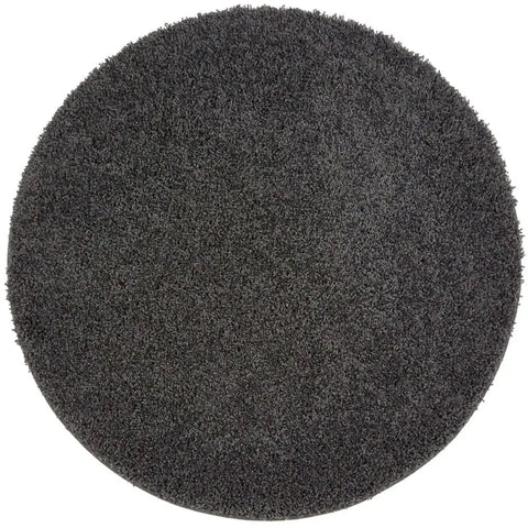 Washable Charcoal Shaggy Rug - Ø 100 cm - Rugs