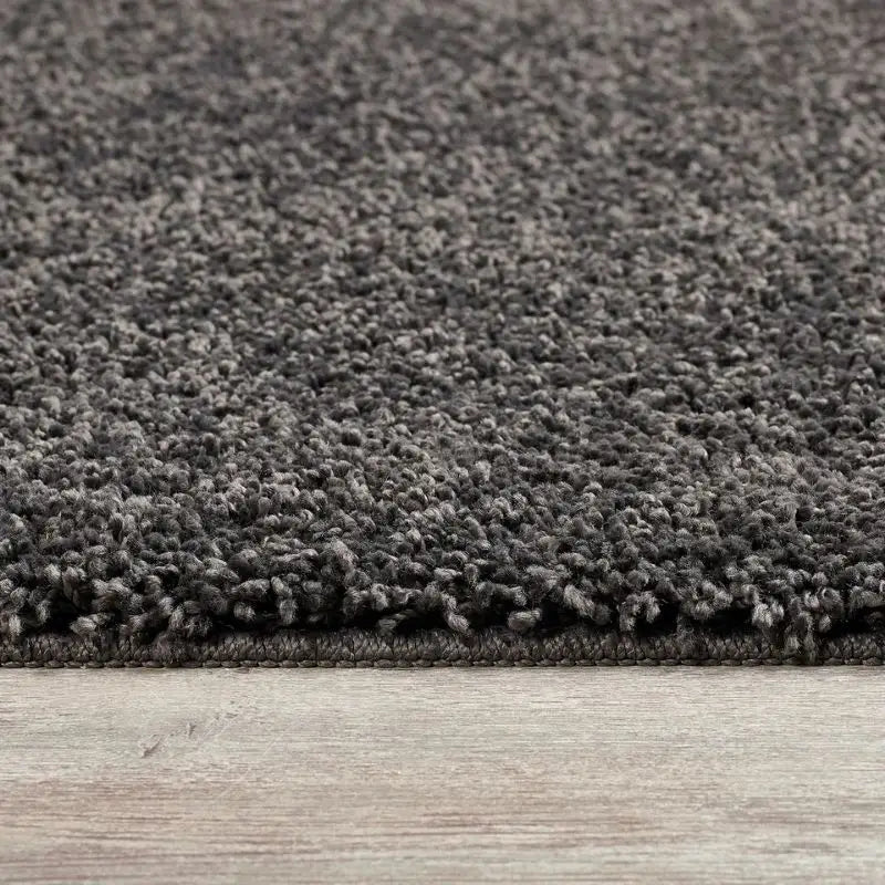 Washable Charcoal Shaggy Rug - Rugs