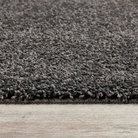 Washable Charcoal Shaggy Rug - Rugs
