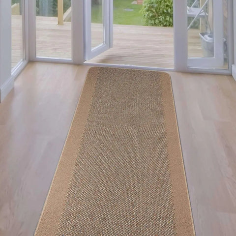 Washable Designer Bordered Beige Rug | 110B - Rugs