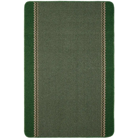 Washable Designer Bordered Green Rug | 116Gr - 100X150 cm - Rugs