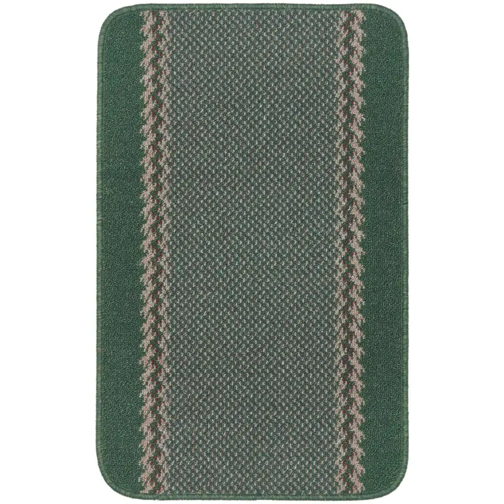 Washable Designer Bordered Green Rug | 116Gr - 50X80 cm - Rugs
