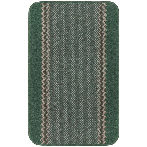 Washable Designer Bordered Green Rug | 116Gr - 50X80 cm - Rugs