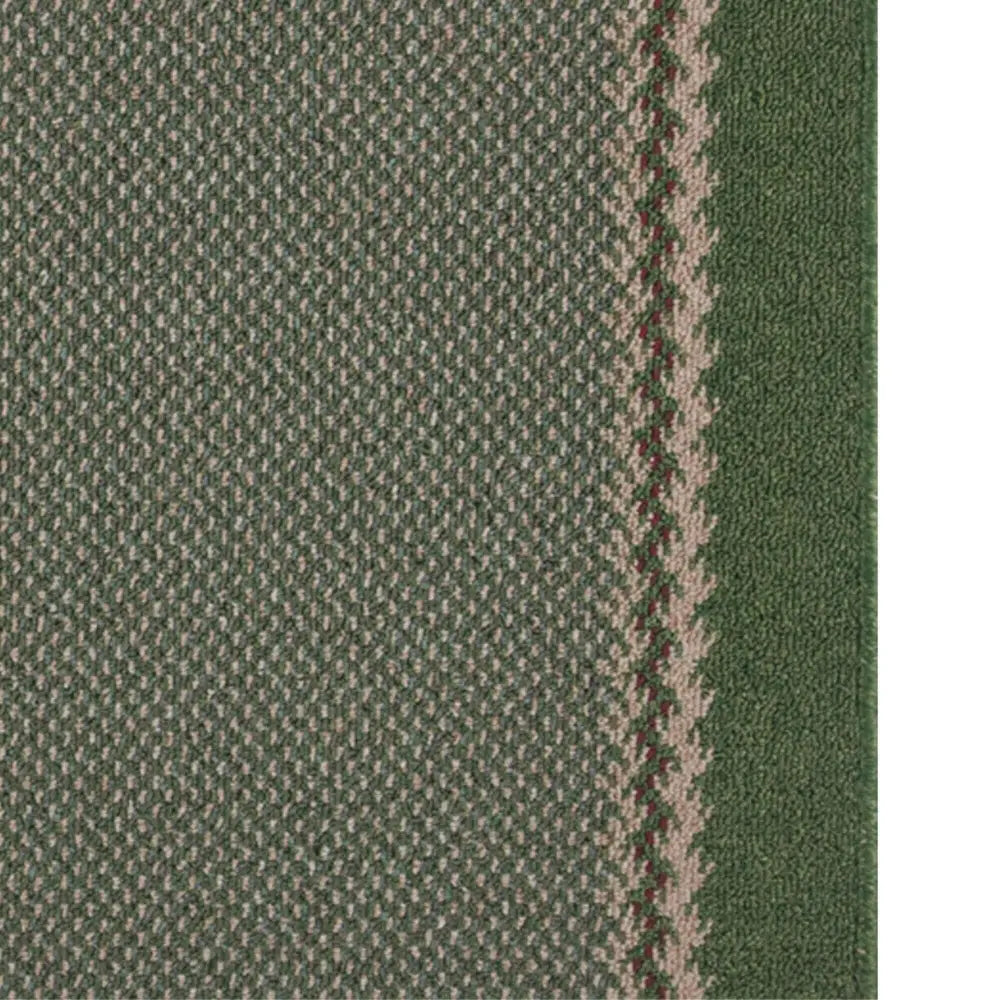 Washable Designer Bordered Green Rug | 116Gr - Rugs