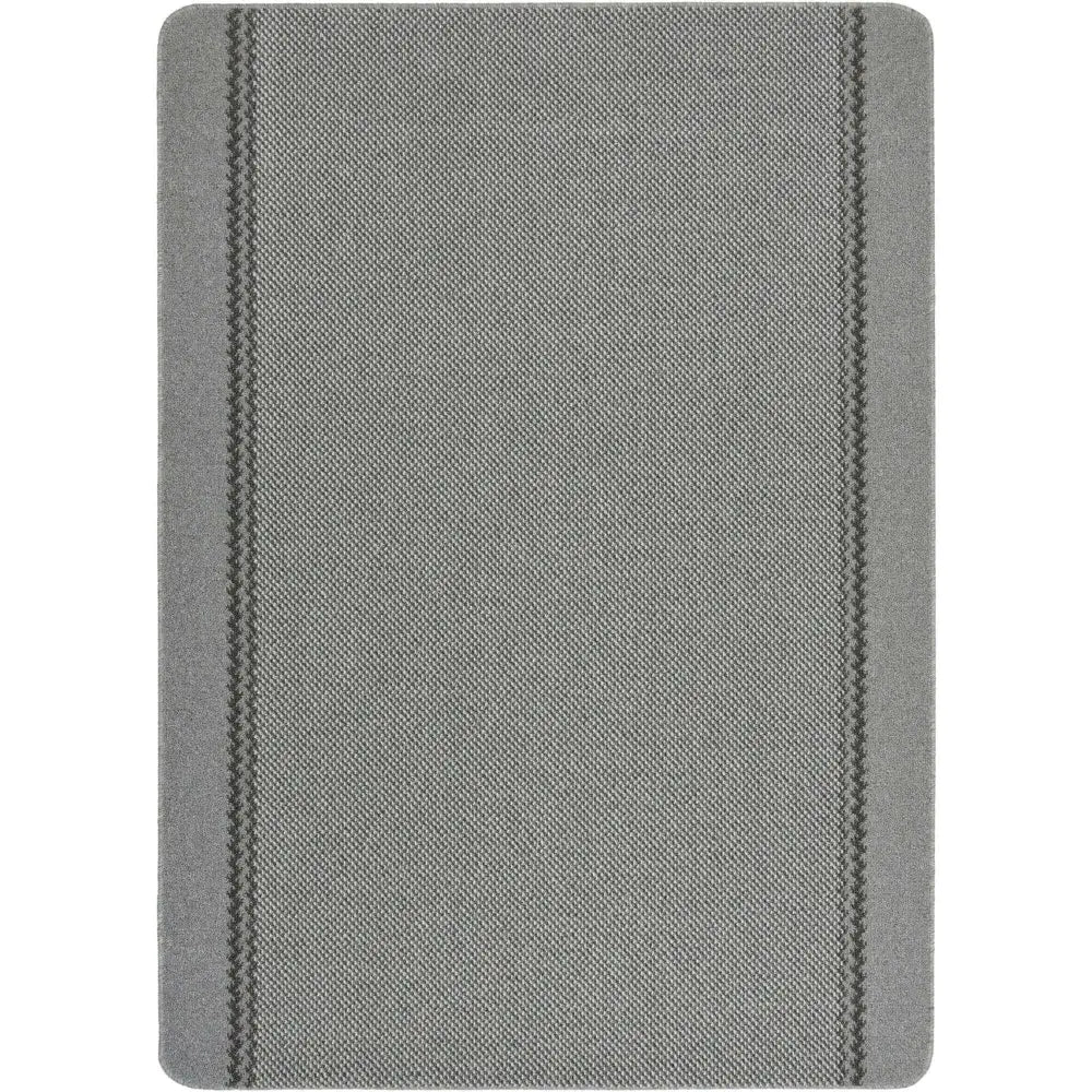 Washable Designer Bordered Grey Rug | 116G - 100X150 cm - Rugs