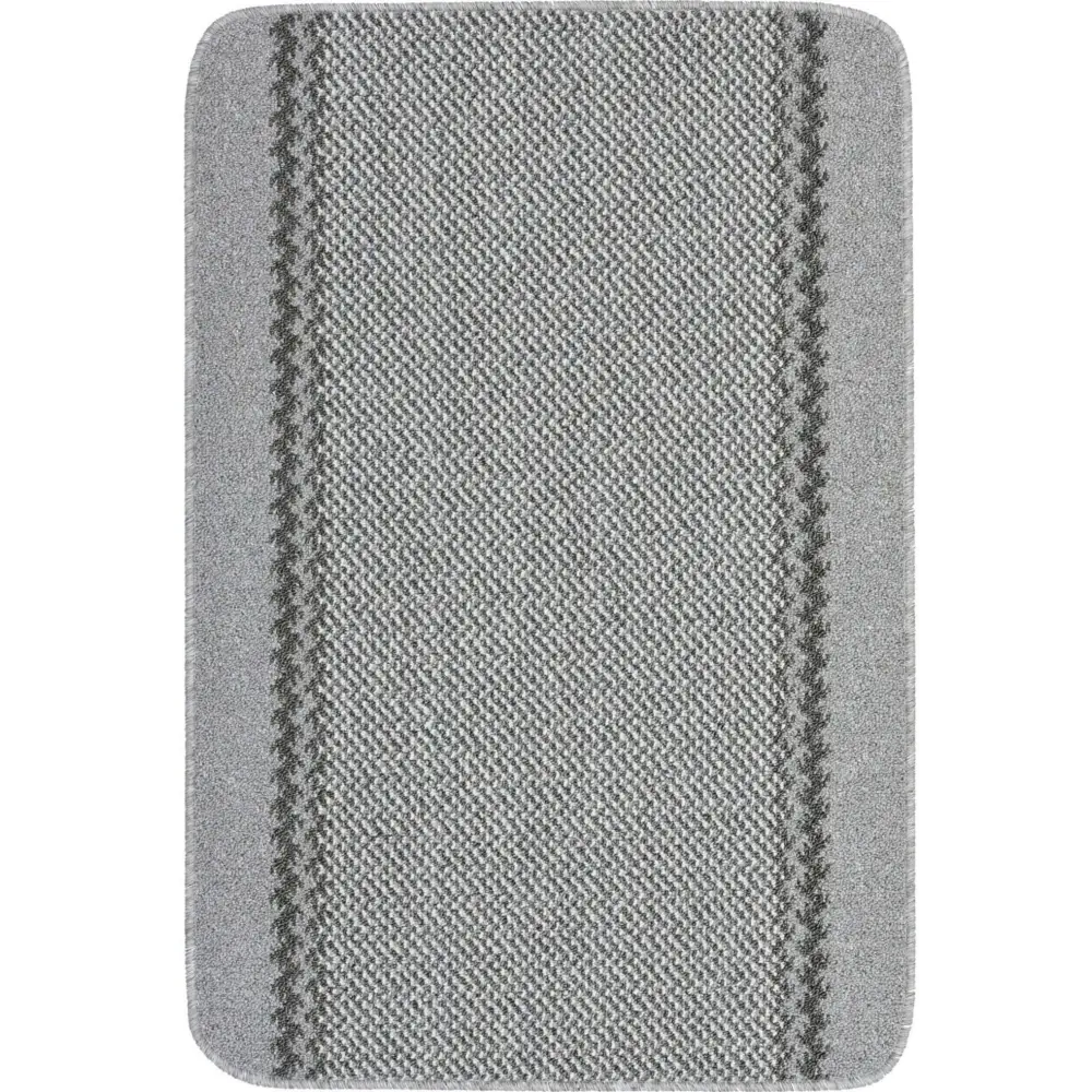 Washable Designer Bordered Grey Rug | 116G - 50X80 cm - Rugs