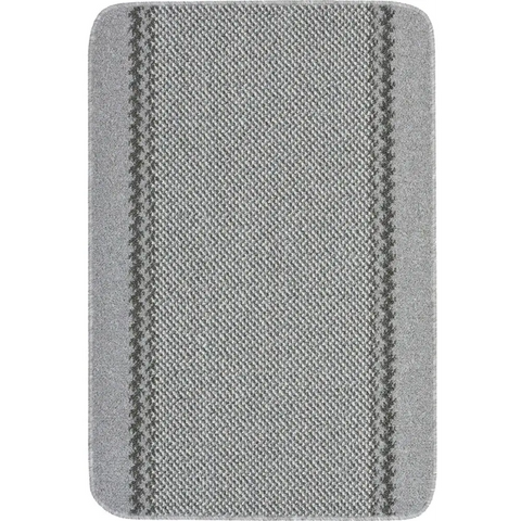 Washable Designer Bordered Grey Rug | 116G - 50X80 cm - Rugs