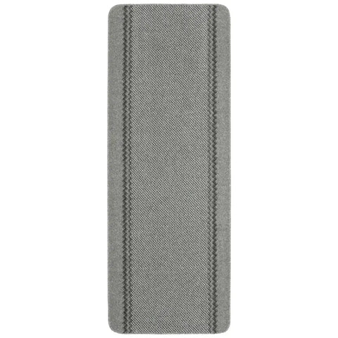 Washable Designer Bordered Grey Rug | 116G - 67X180 cm - Rugs