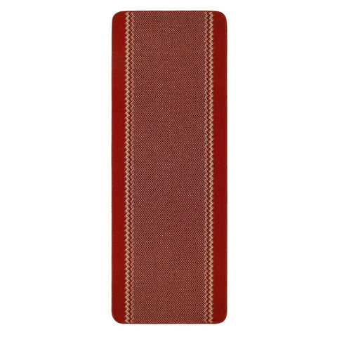 Washable Designer Bordered Red Rug | 116R - 67X180 cm - Rugs