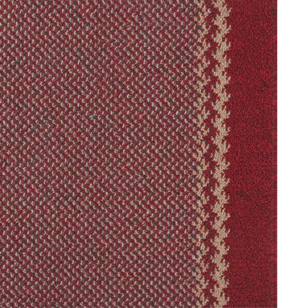 Washable Designer Bordered Red Rug | 116R - Rugs