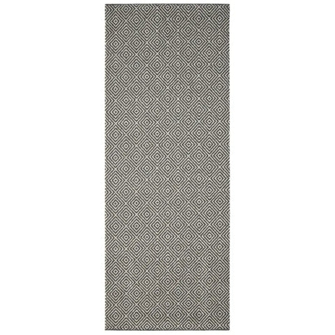 Washable Designer Mat Diamond | 132 - Dark Grey / 67X180 cm - Doormat