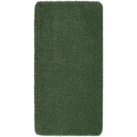 Washable Forest Green Shaggy Rug - 67X150 cm - Rugs
