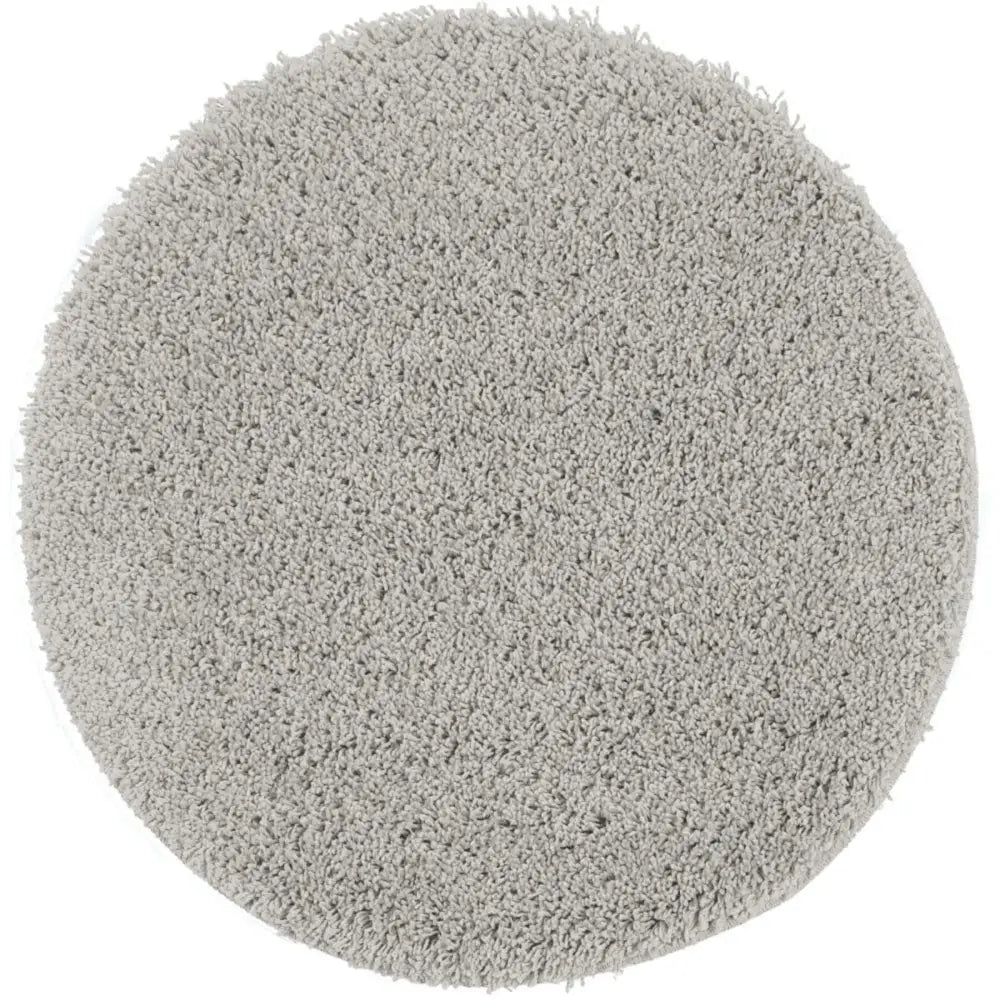 Washable Ghost Grey Shaggy Rug - Ø 100 cm - Rugs