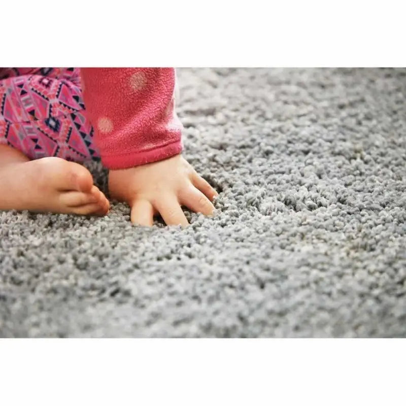 Washable Ghost Grey Shaggy Rug - Rugs