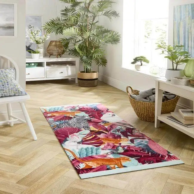 Washable Indoor Mat Tropical Design - Rugs