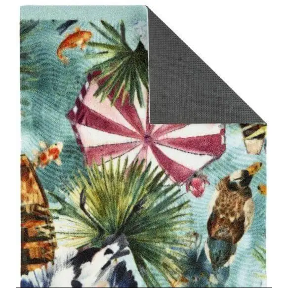 Washable Indoor Mat Tropical Design - Rugs
