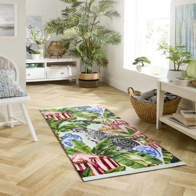 Washable Indoor Mat Tropical Design - Rugs