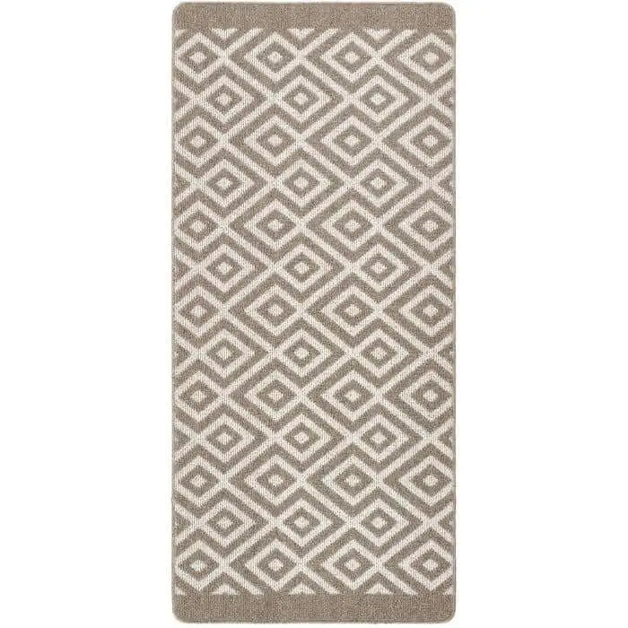 Washable Mat and Runner Diamond - 67X150 cm / Beige - Rugs
