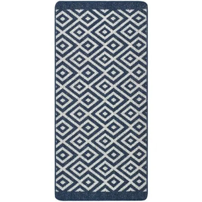 Washable Mat and Runner Diamond - 67X150 cm / Blue - Rugs