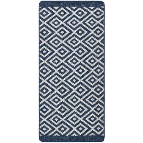 Washable Mat and Runner Diamond - 67X150 cm / Blue - Rugs
