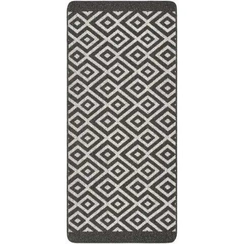 Washable Mat and Runner Diamond - 67X150 cm / Dark Grey - Rugs