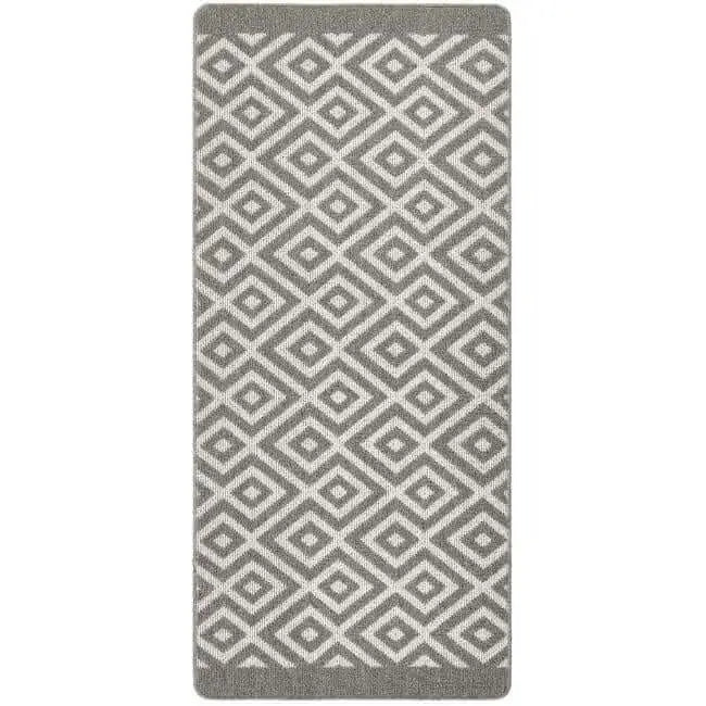 Washable Mat and Runner Diamond - 67X150 cm / Grey - Rugs