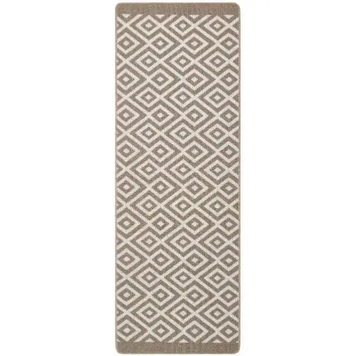 Washable Mat and Runner Diamond - 67X200 cm / Beige - Rugs