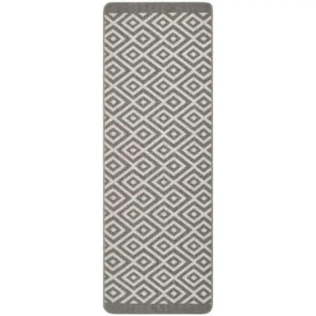Washable Mat and Runner Diamond - 67X200 cm / Grey - Rugs