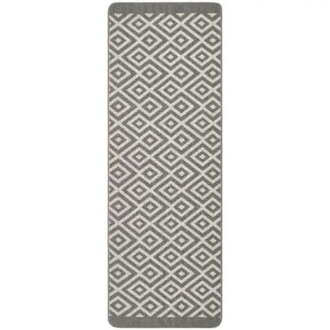 Washable Mat and Runner Diamond - 67X200 cm / Grey - Rugs