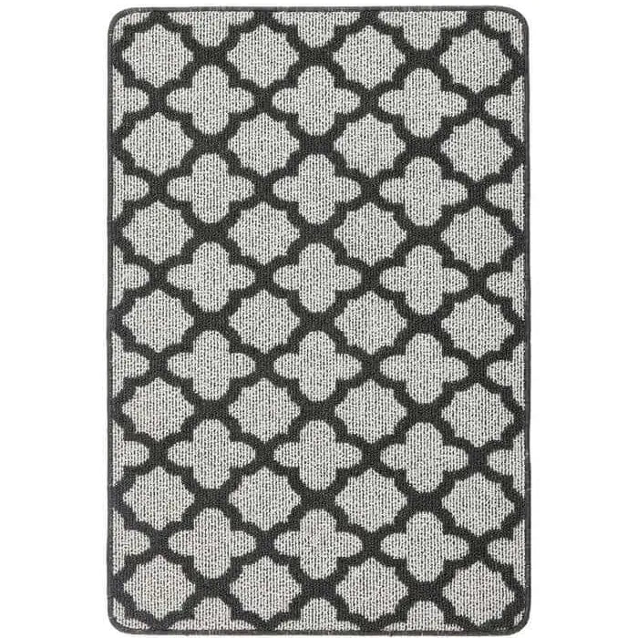 Washable Mat and Runner Moroccan Design - 67X100 cm / Dark Grey - Rugs
