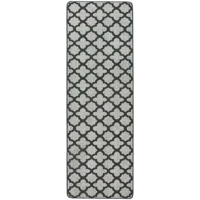 Washable Mat and Runner Moroccan Design - 67X200 cm / Dark Grey - Rugs