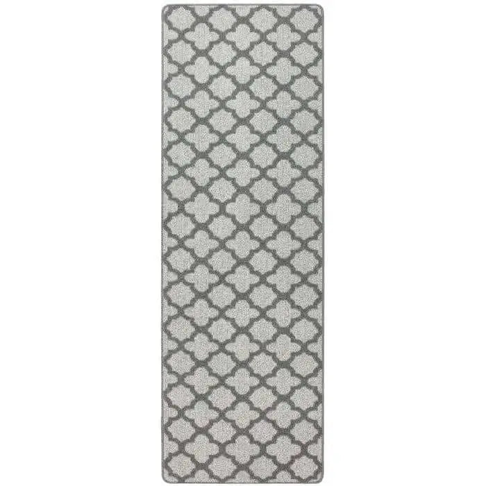 Washable Mat and Runner Moroccan Design - 67X200 cm / Grey - Rugs